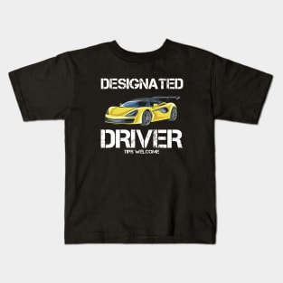 Designated Driver DD Sportcar Tips Welcome Party Kids T-Shirt